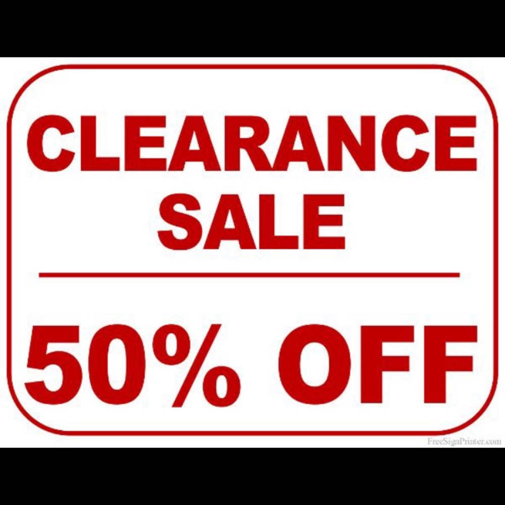 Clearance sale!